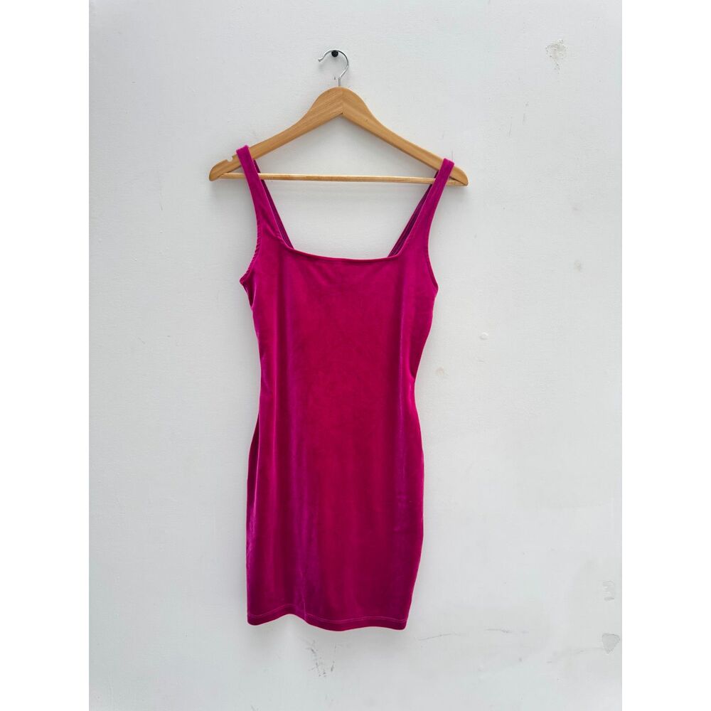 Urban Outfitters Magenta Velvet Bodycon Mini Dress XS/S